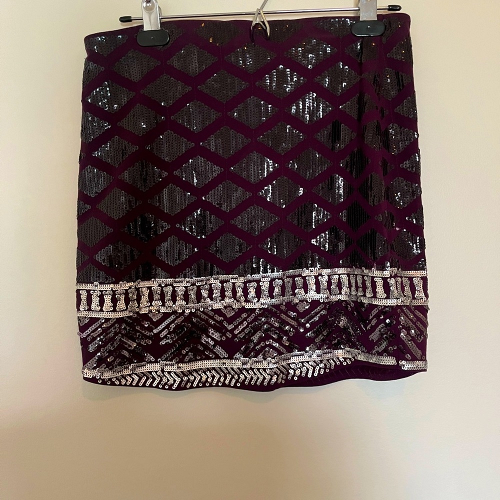 Express Sequin Mini Skirt